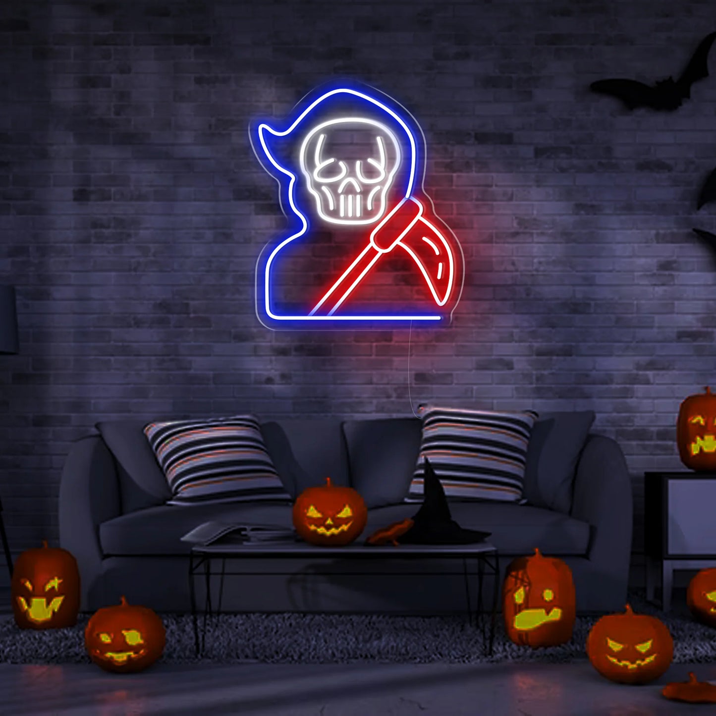 Grim LED Neon Sign Light