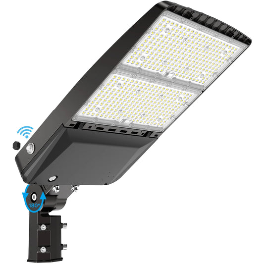 Hyperlite Led Parking Lot Lights - Hope Series, 22500lumens, 5000K, AC 100-277V, Dusk to Dawn, Slipper Fitter Mount
