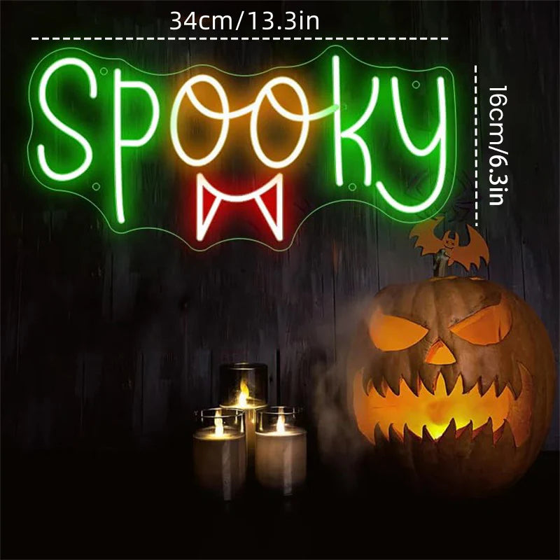 Spooky LED Neon Sign Light