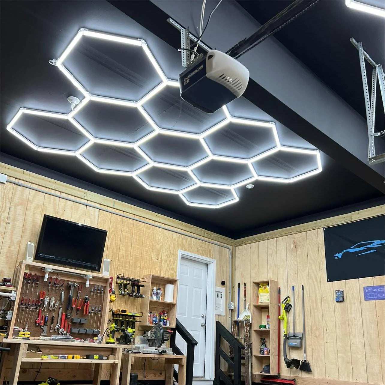 Hyperlite Hexagon Garage Lights Gen 2