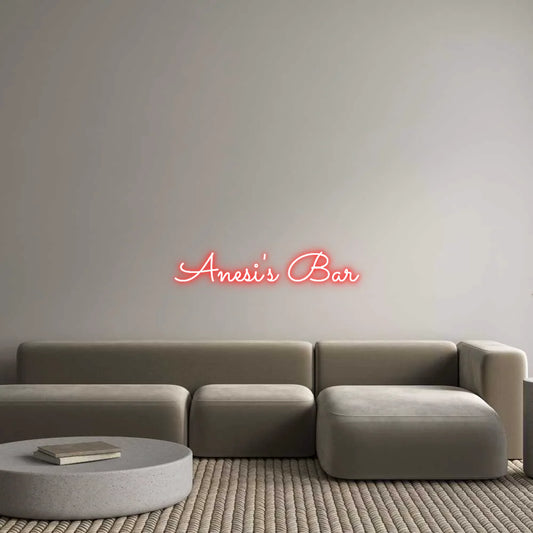 Custom Neon Light Anesi's Bar
