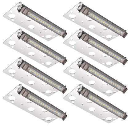 Glitgate 3CCT LED Hardscape Lighting, 8 Pack, 300lumens, AC/DC 12-24V.