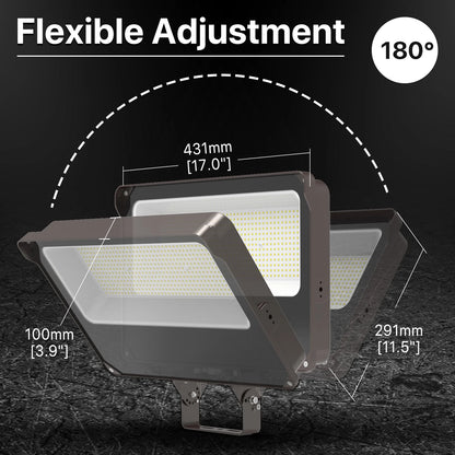 Hyperlite Led Flood Light - Mars Series (Trunion Mount), 24000lumens, 5000K, AC 120V ONLY