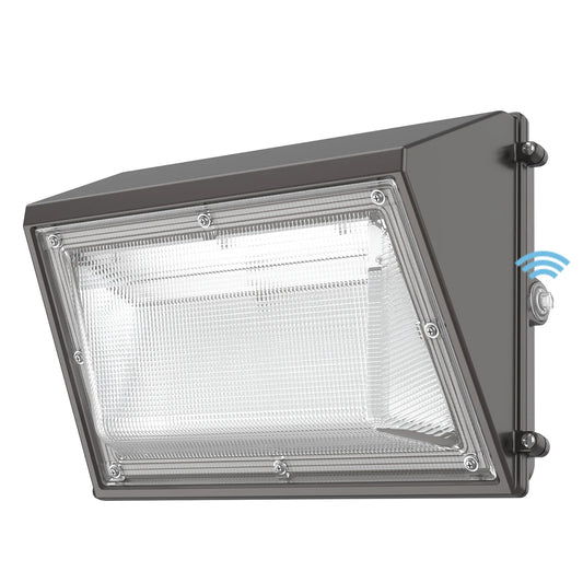 Wall Pack Light with Photocell - Moon series, 9100lumens, 5000K, AC 100-277V