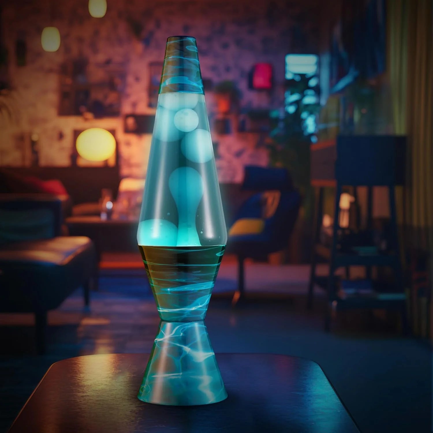 The Original Lava Lamp 145 Night Swim Classic Liquid Motion Lamp White Wax and Blue Liquid Item 2095 Amazon Exclusive