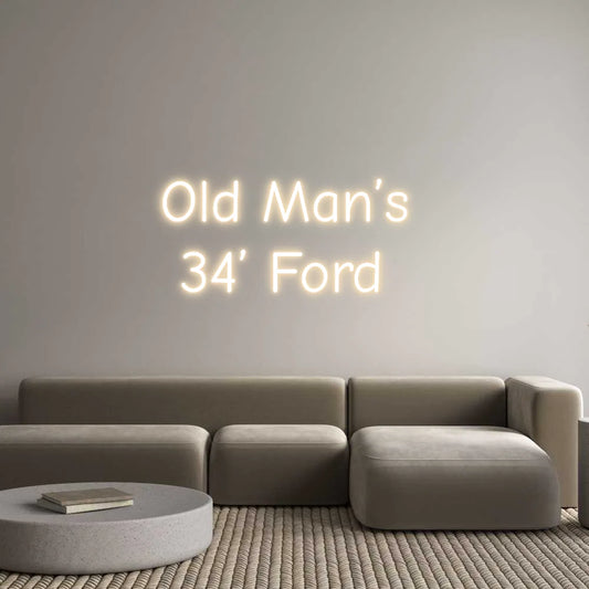 Custom Neon Light Old Man’s 
 ...