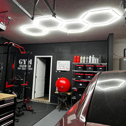 Hyperlite Hexagon Garage Lights Gen 2 - 3 Grid (5.1 x 5.0 ft)