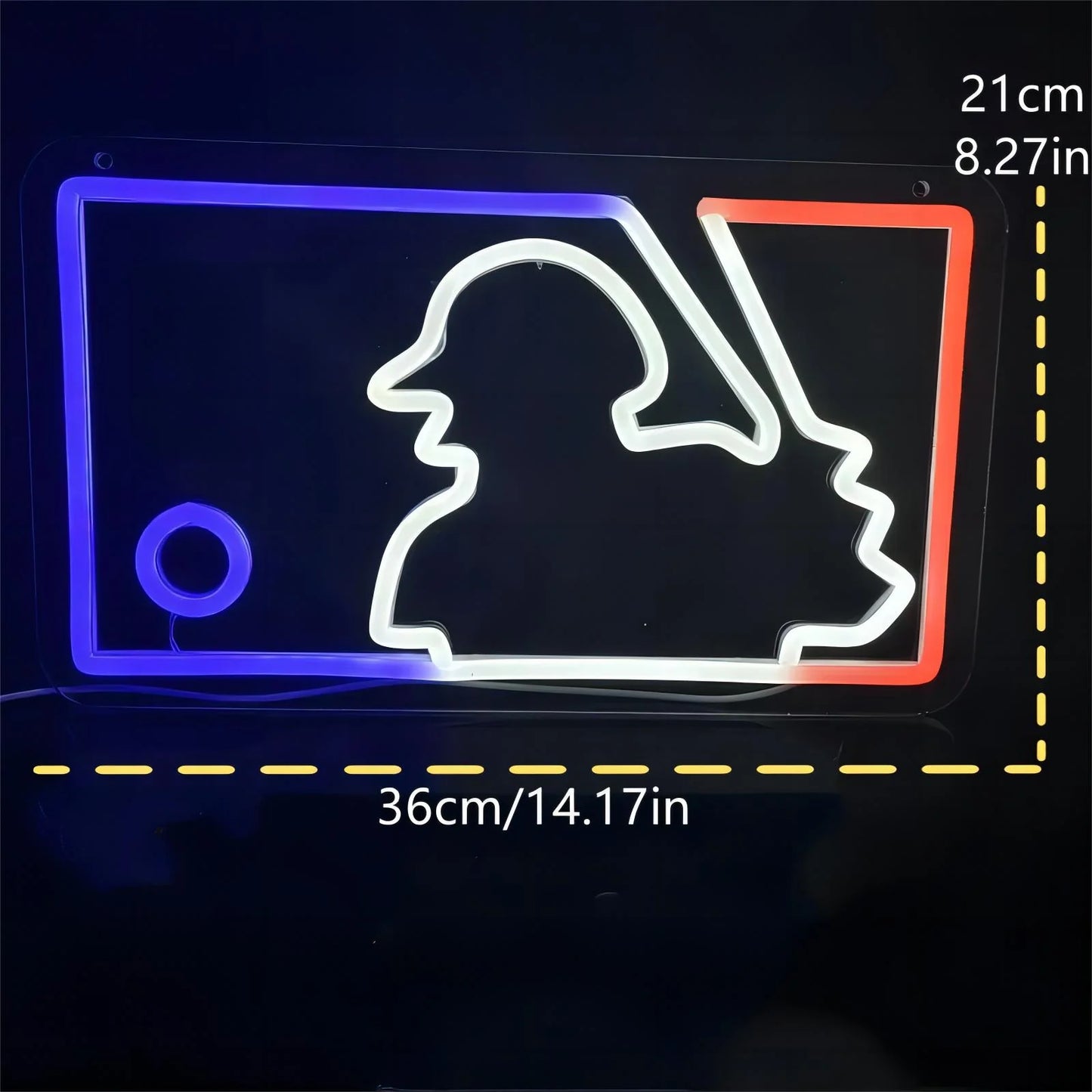 Baseball Man LED Neon Sign Light