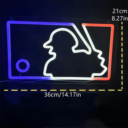 Baseball Man LED Neon Sign Light
