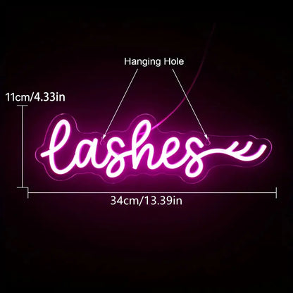 Lashes Neon Sign Light