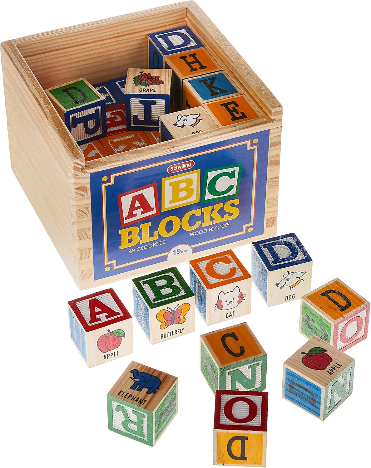 ABC Wooden Alphabet Blocks Toy