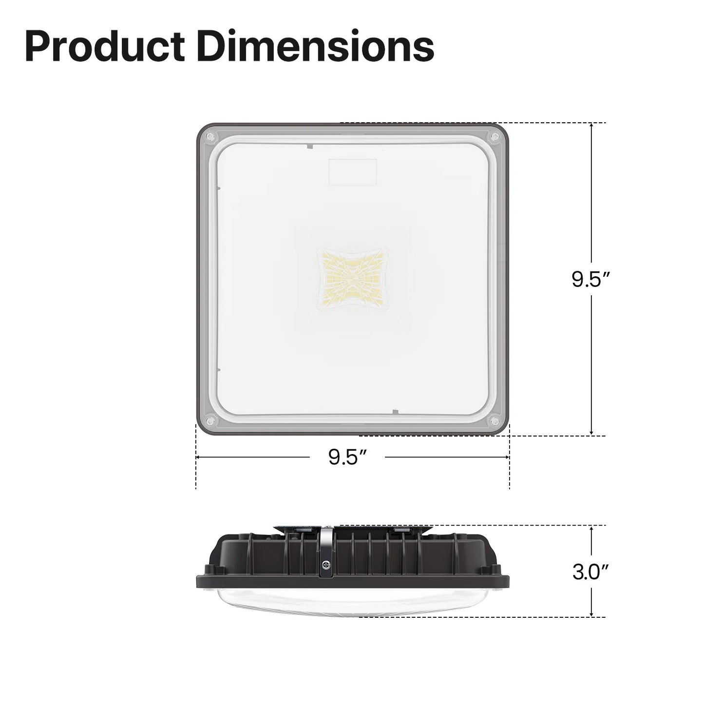 Canopy LED Lights - HPCP01 Series, 17000lumens, Adjustable Wattage & CCT, AC 120-277V