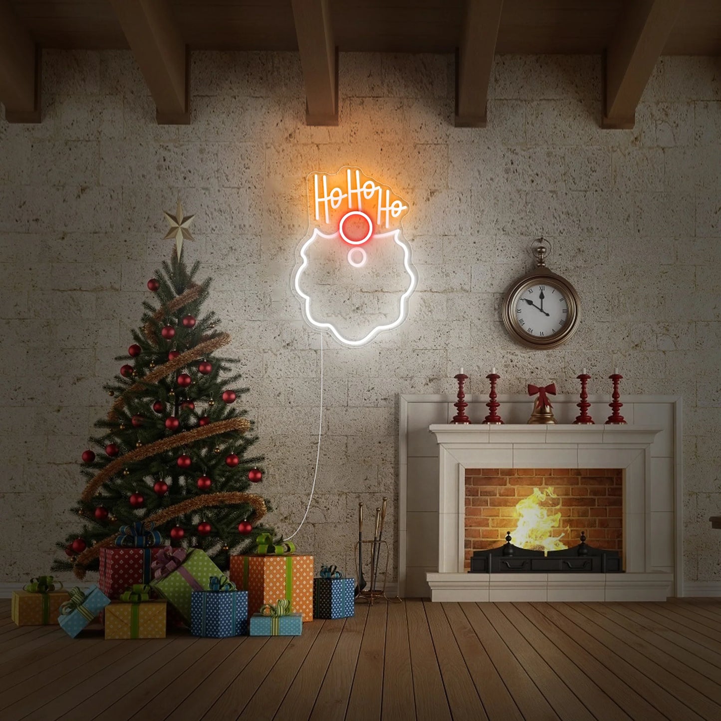 HO HO HO Christmas LED Neon Sign
