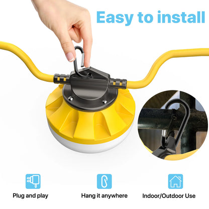 Hyperlite 100ft Construction LED String Work Lights - 10000lumens, 5000K, AC 120V Only