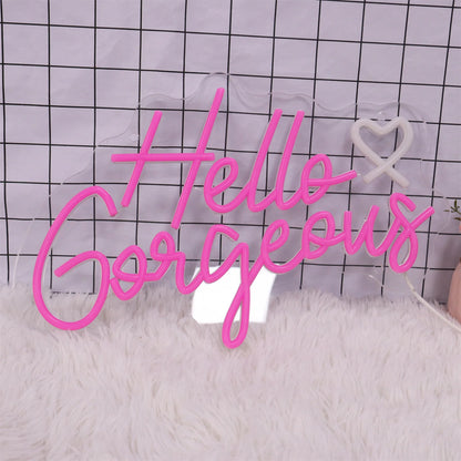 Hello Gorgeous Neon Sign Light