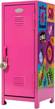Girls Talk Pink Mini Locker 1125 Decorative Metal Storage Locker with 17 Mix and Match Magnets Lock and Keys Ages 4 12
