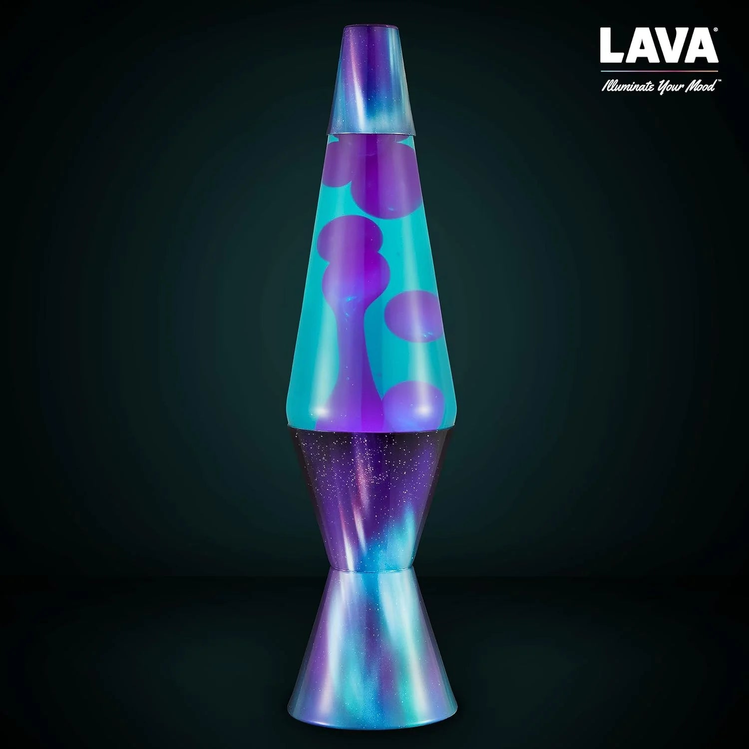 The Original Lava Lamp 145 Aurora Borealis Classic Liquid Motion Lamp Purple Wax and Blue Liquid Item 2047 Amazon Exclusive