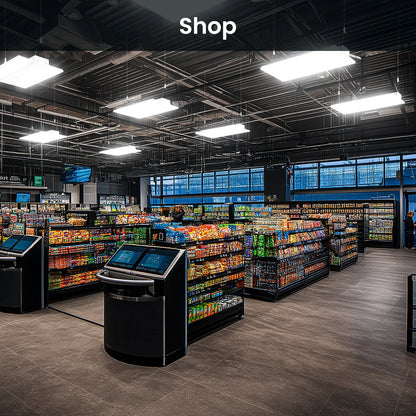 Linear High Bay LED Lights - HPLH02 Series, 18500lumens, Adjustable Wattage & CCT, 347-480V, Aluminum Housing