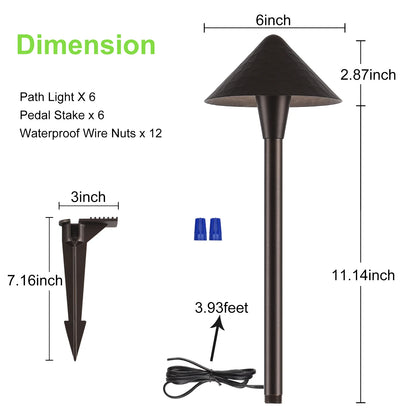 Glitgate 3CCT Pathway Lights, 6 Pack