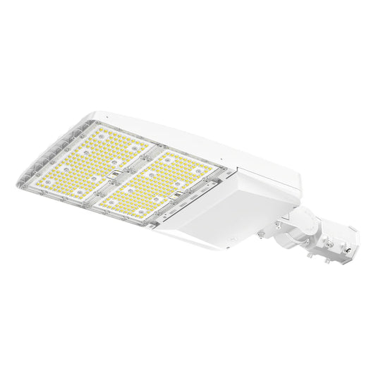 Parking Lot Light - White XALH Series with Shortcap, 46500lumens, Selectable CCT&Wattage AC 120V-277V
