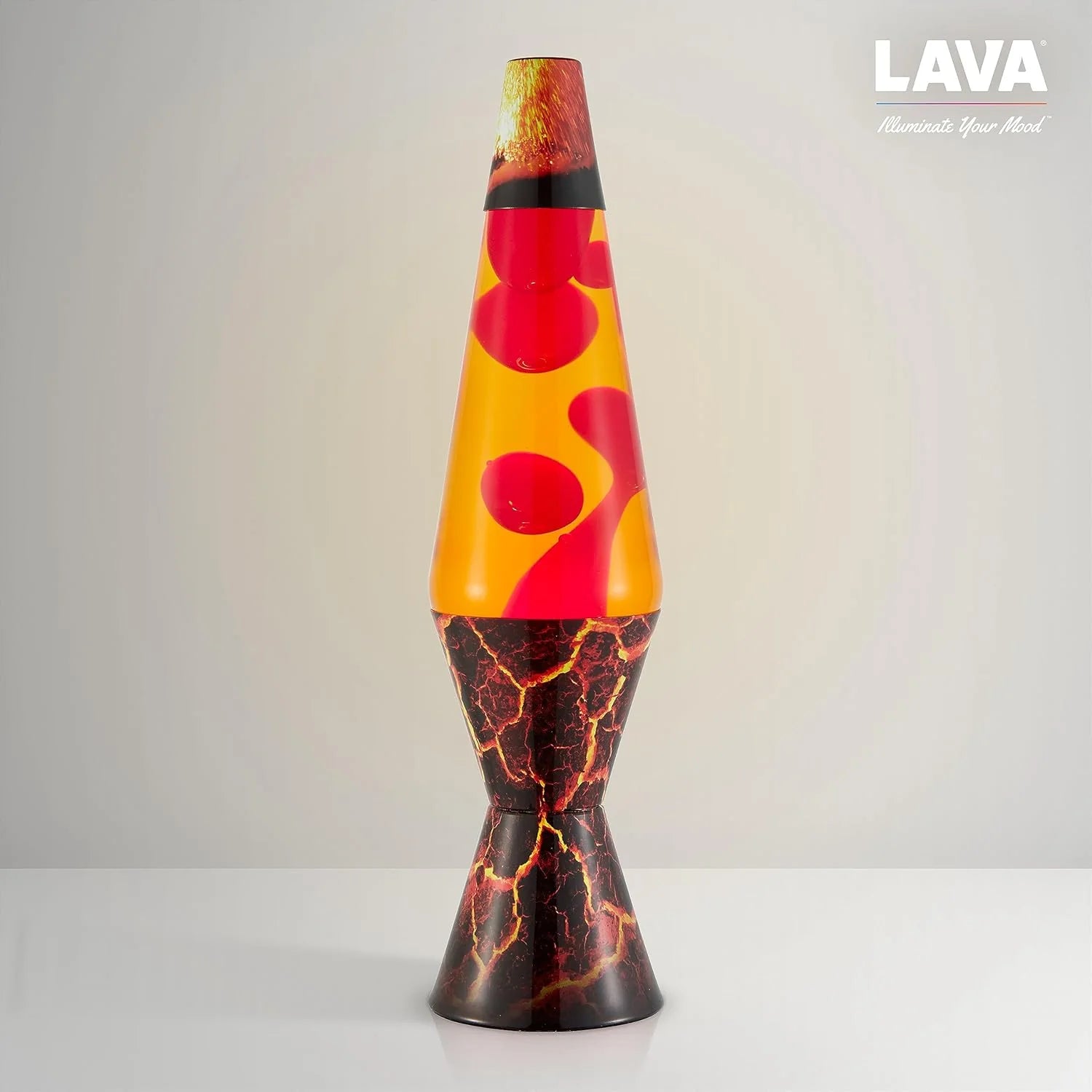 The Original Lava Lamp 145 Volcanic Crags Classic Liquid Motion Lamp Red Wax and Orange Liquid 2078 Amazon Exclusive