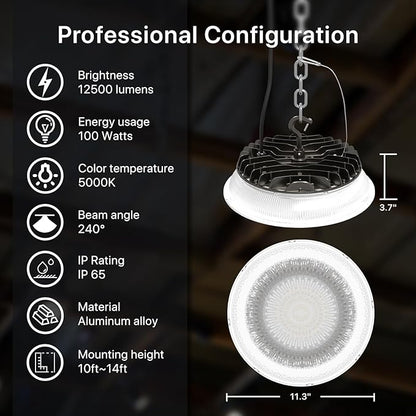Hyperlite High Bay Light - Saturn Series with diffuser