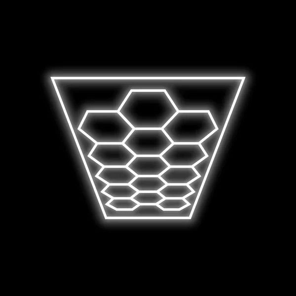 Dimmable Hexagon Garage Lights Gen 2 - 15 Grid (15.9 x 8  ft) with Border