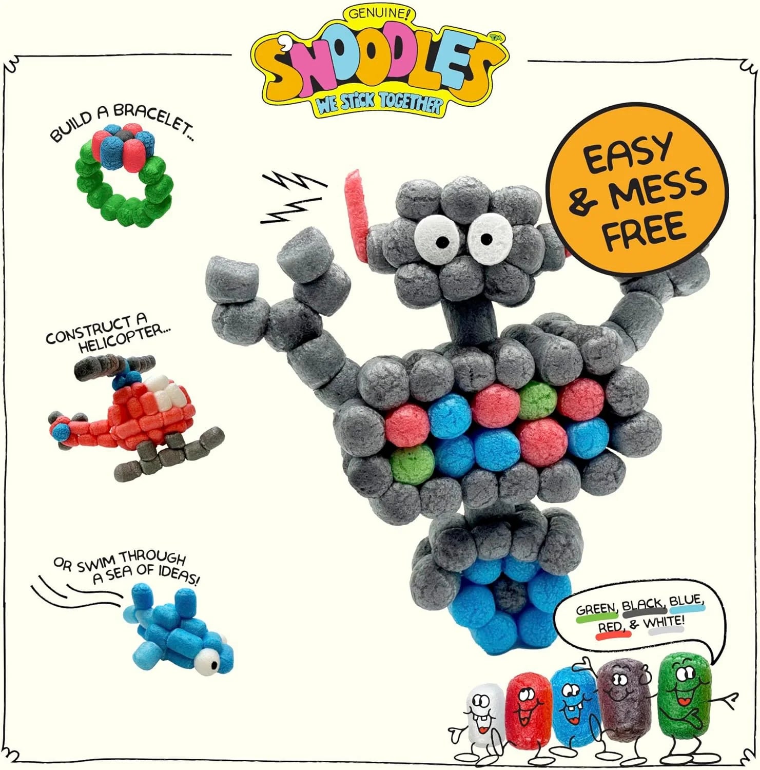 SNoodles Creative Building Craft Kit Just Add Water Ages 4 and Up One Kit