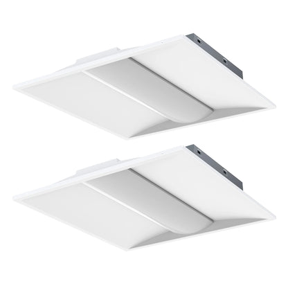 LED Troffer Lights - HPTF01 Series 2 Pack, 5000lumens, Adjustable Wattage & CCT, AC 120-277V