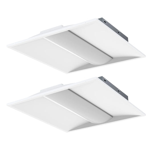 LED Troffer Lights - HPTF01 Series 2 Pack, 5000lumens, Adjustable Wattage & CCT, AC 120-277V