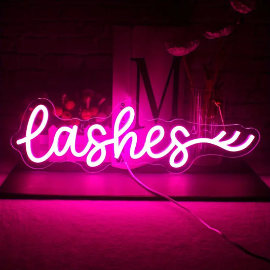 Lashes Neon Sign Light