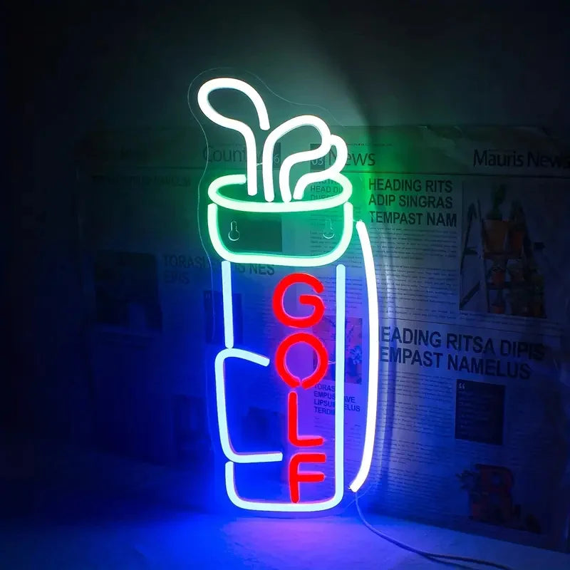 Golf bag Neon Sign Light