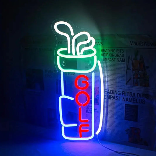 Golf bag Neon Sign Light