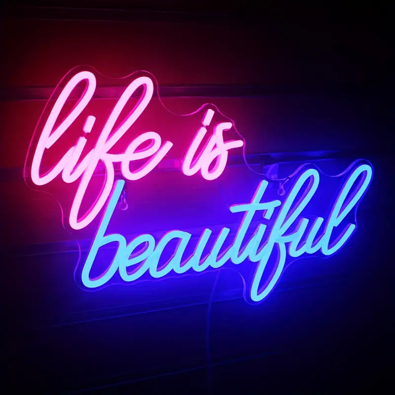 Life is Beautiful LED Neon Sign Light