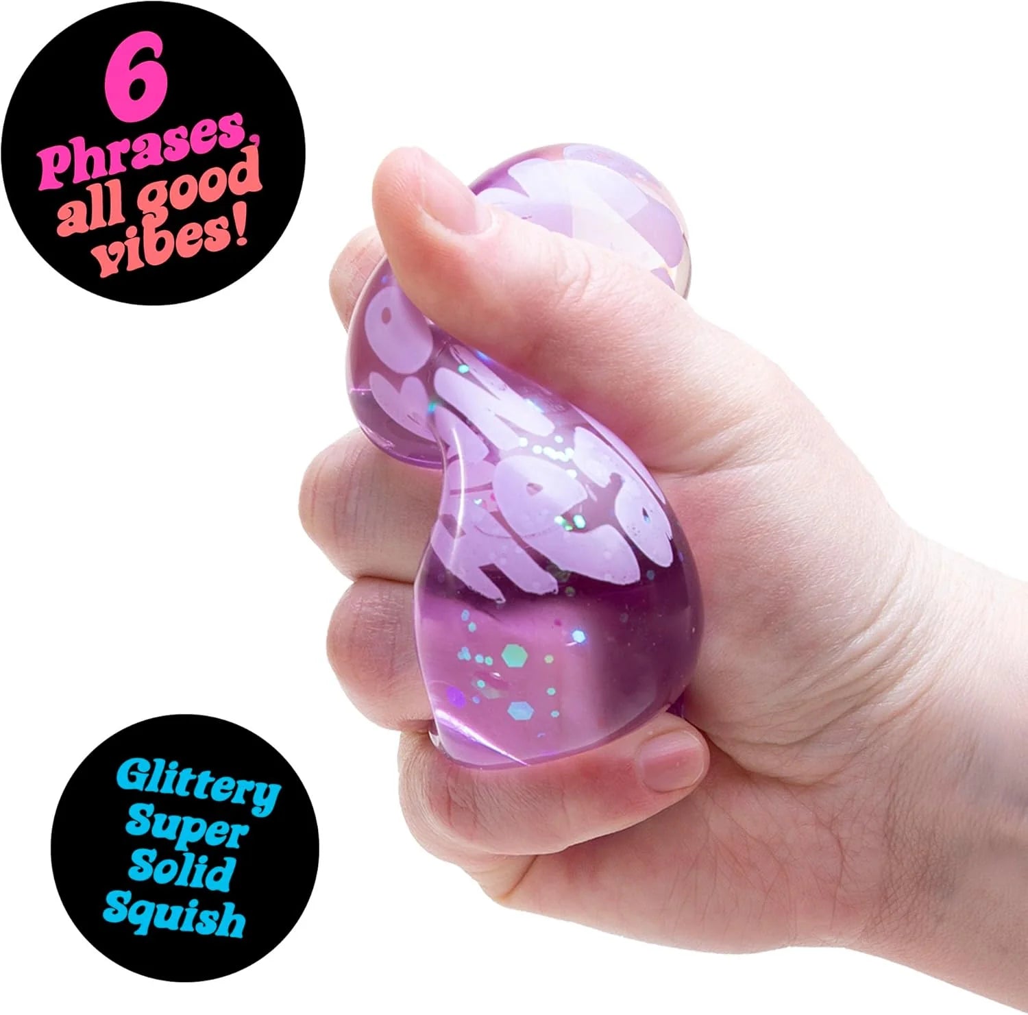 Needoh Good Vibes Only Sensory Squeeze Toy Colors May Vary 1 Per Pack