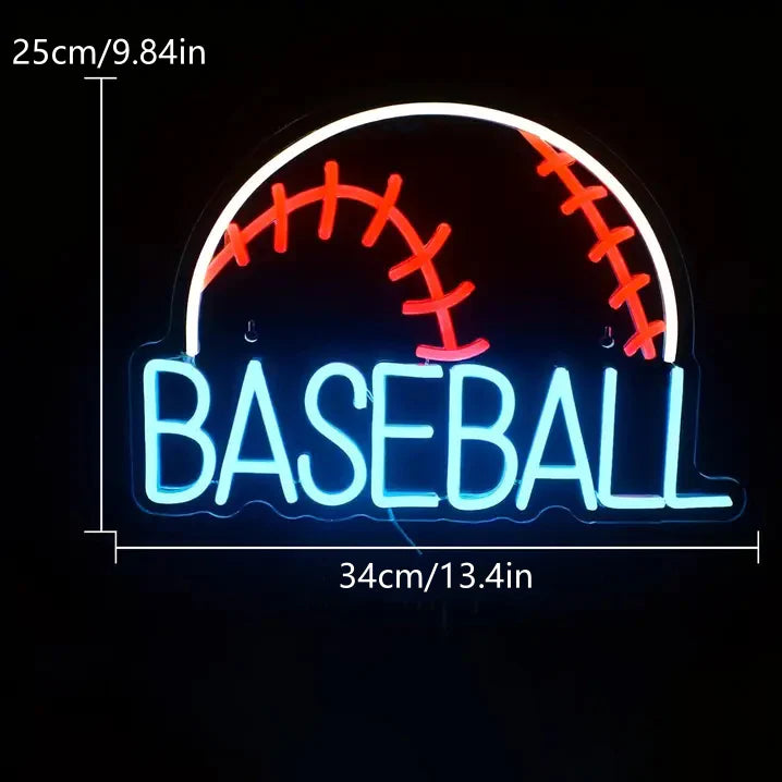 Baseball LED Neon Sign Light