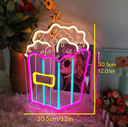 Popcorn LED Neon Sign Light