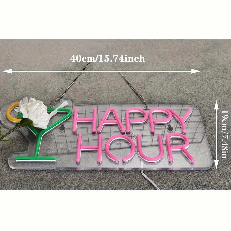 Happy Hours LED Neon Sign Light