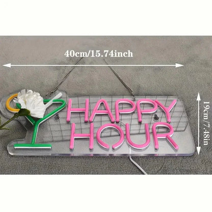 Happy Hours LED Neon Sign Light