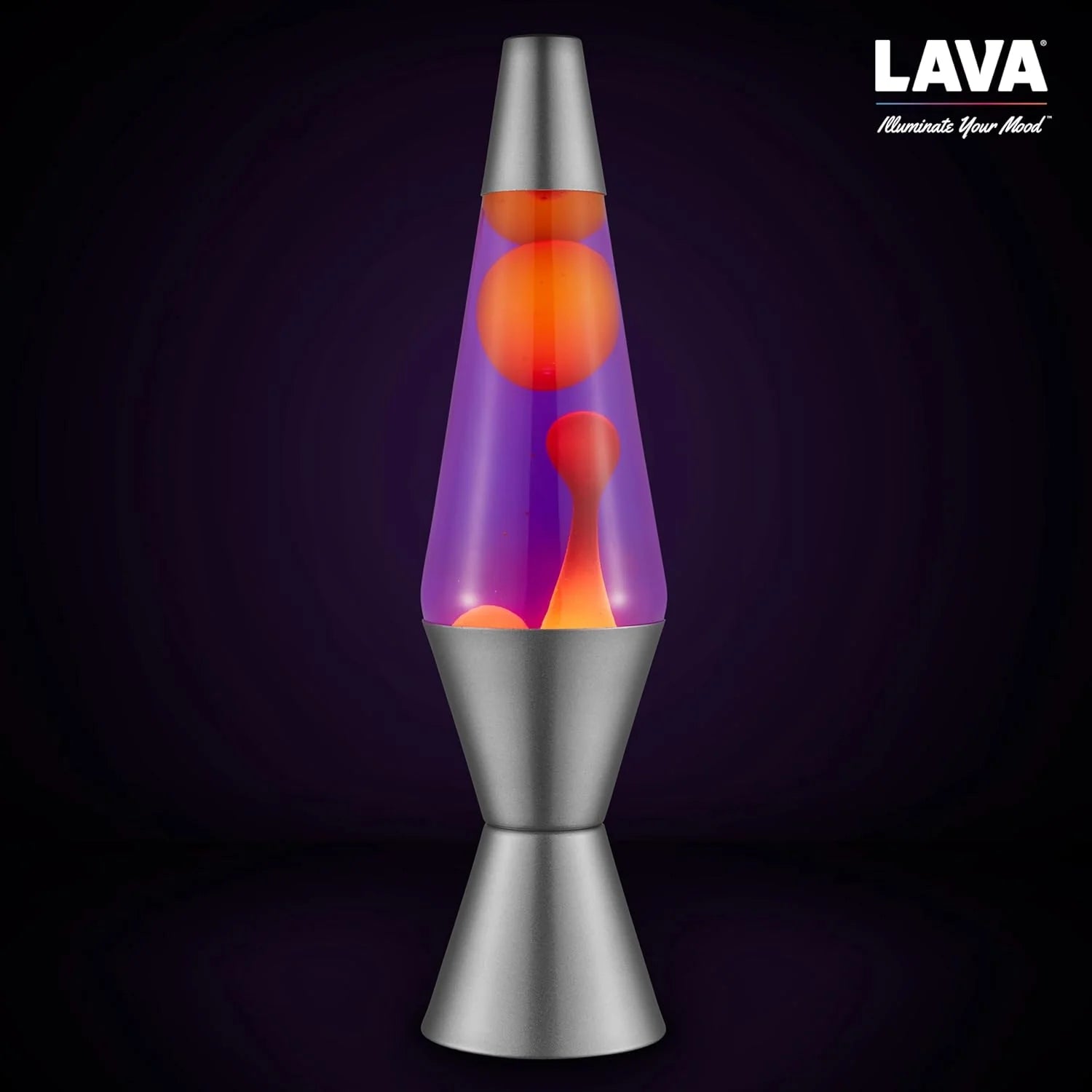 Lava Lamp 145 Purple Sunset The Original Motion Light Yellow Wax and Purple Liquid Item 2635 Amazon Exclusive