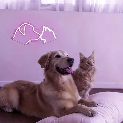 Dog and Cat LED Neon Sign Light