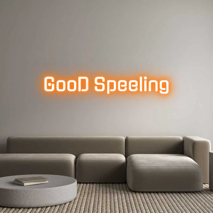 Custom Neon Light GooD Speeling
