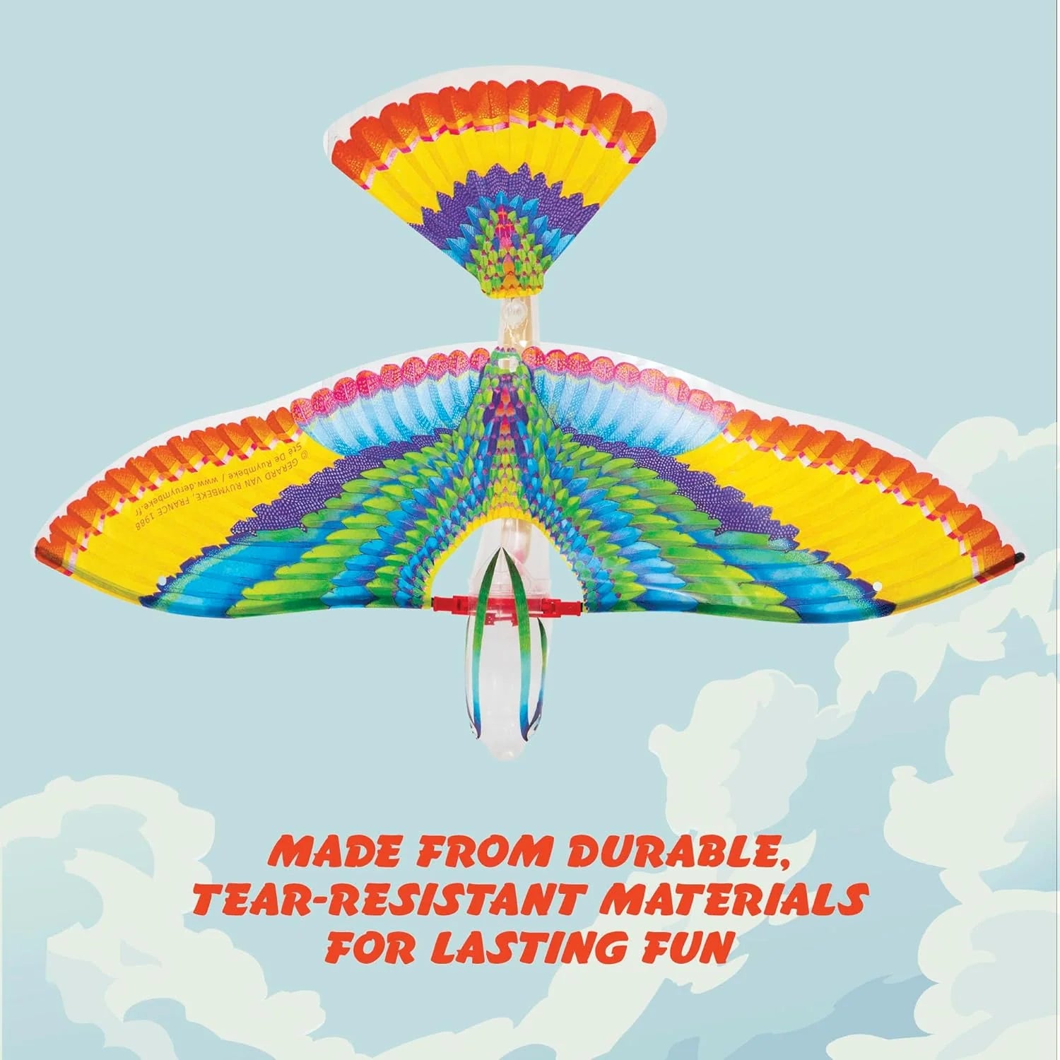 Tim Bird Flying Toy Rubberband Powered Mechanical Bird that Really Flies Wings Flap and Flies 50 Feet Ages 7 and Up