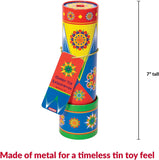 Classic Tin Kaleidoscope Fun Colorful Pattern Changing Toy Durable Tin with Multicolored Beads Ages 3 and Up One Piece