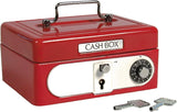 Locking Cash Box Red 1 EA