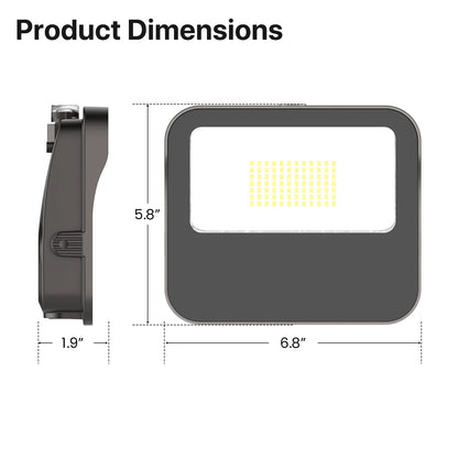 LED Flood Lights -HPFD01 Series, 3800lumens, Adjustable Wattage & CCT, 120-277V