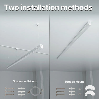 Hyperlite 8FT LED Linear Strip Light Fixture, 10400lumens, Selectable Wattage & CCT, AC 120-277V