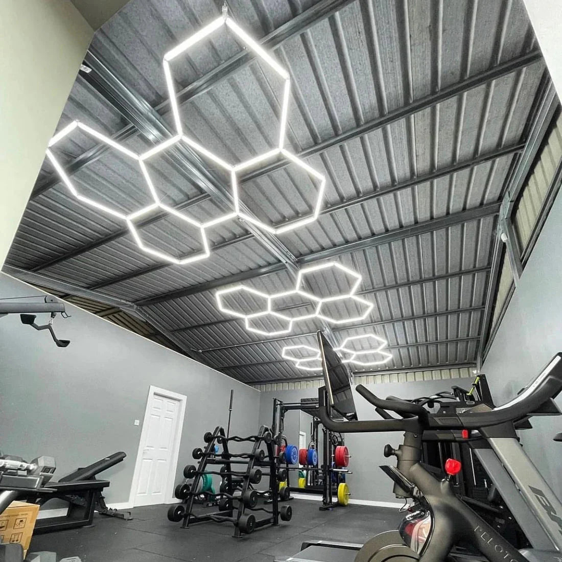 Hyperlite Hexagon Garage Lights Gen 2 - 3 Grid (5.1 x 5.0 ft)