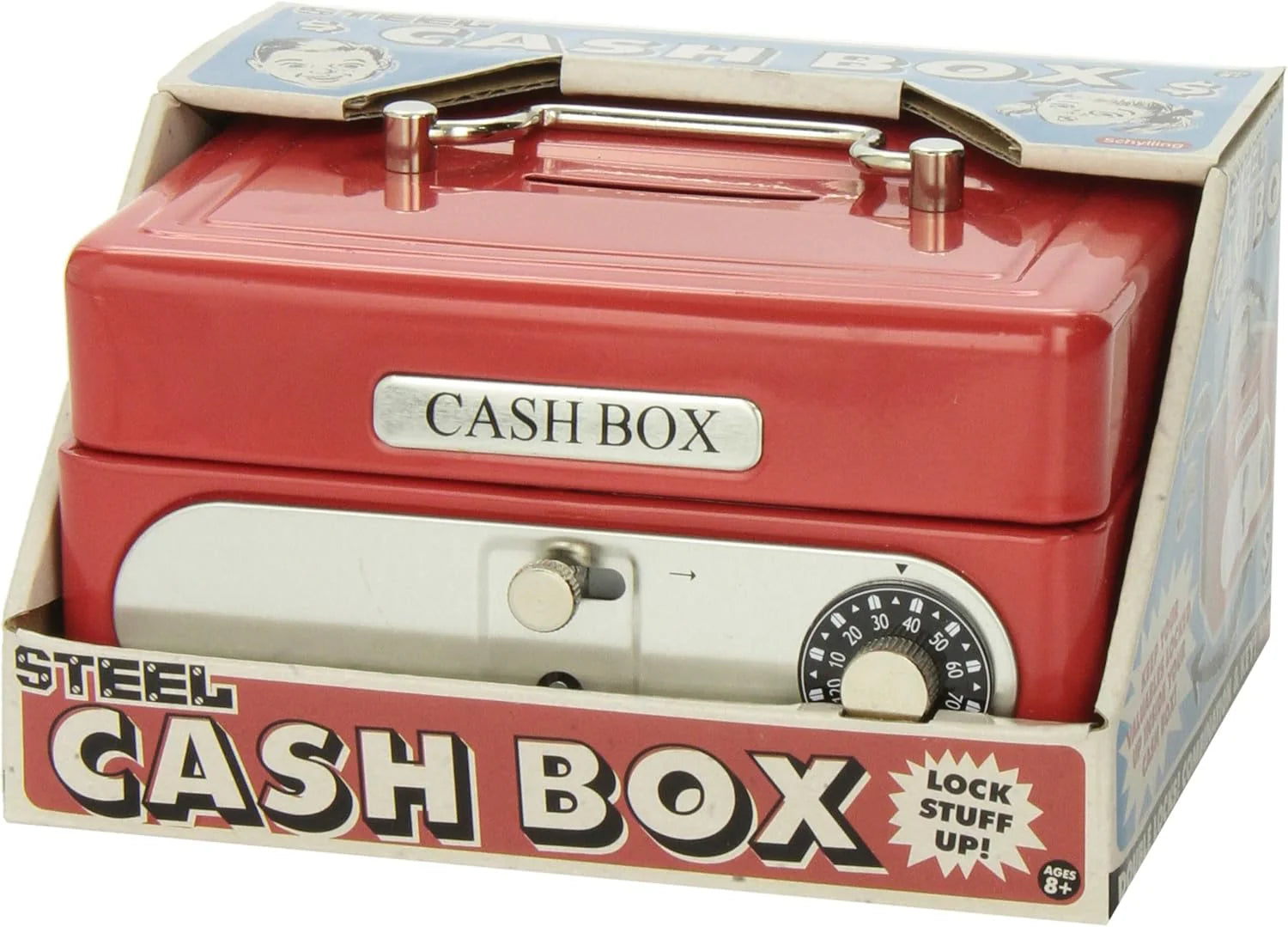 Locking Cash Box Red 1 EA