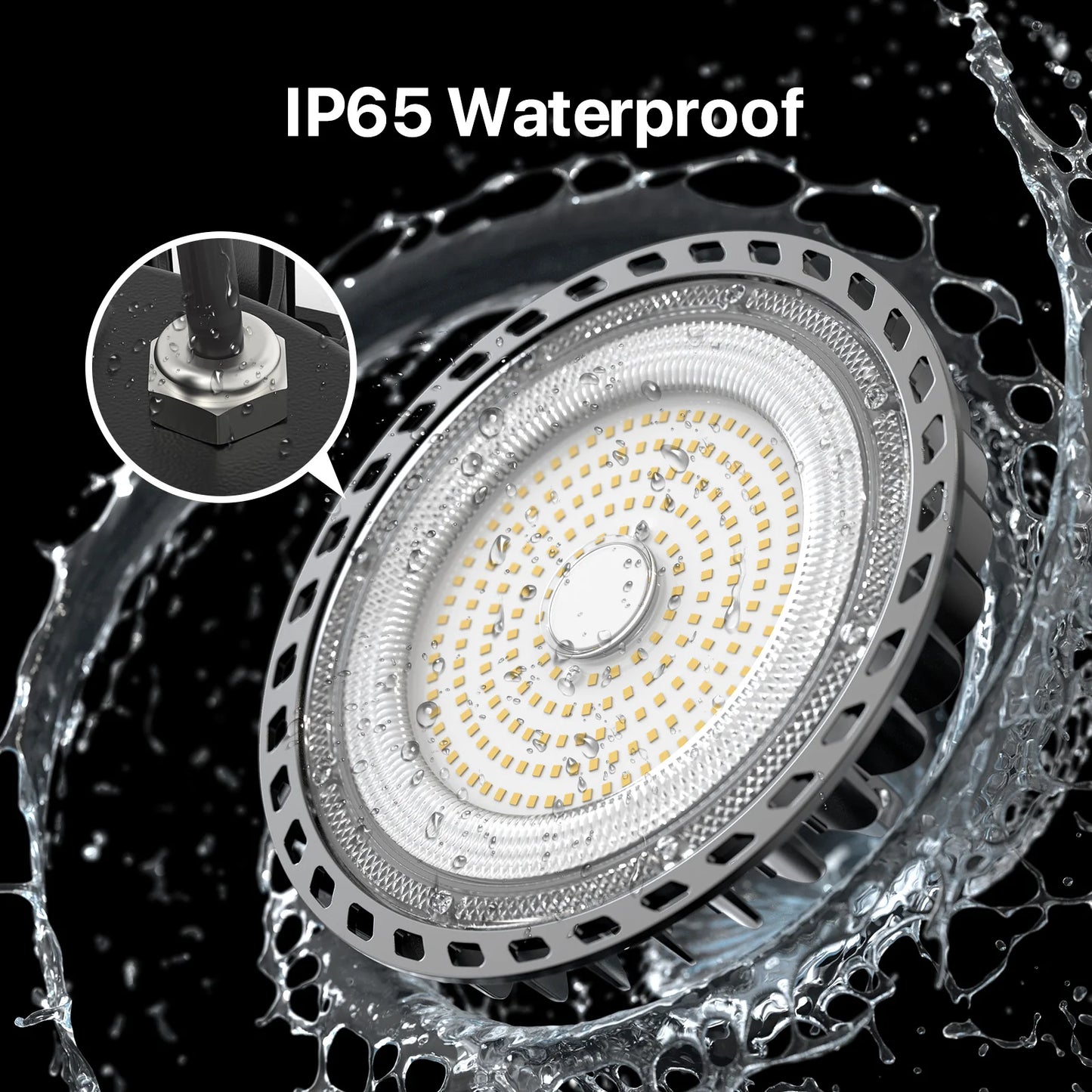 HYPERLITE UFO LED High Bay Light - EC Series, AC 120V, Up to 35700lm, ETL Listed